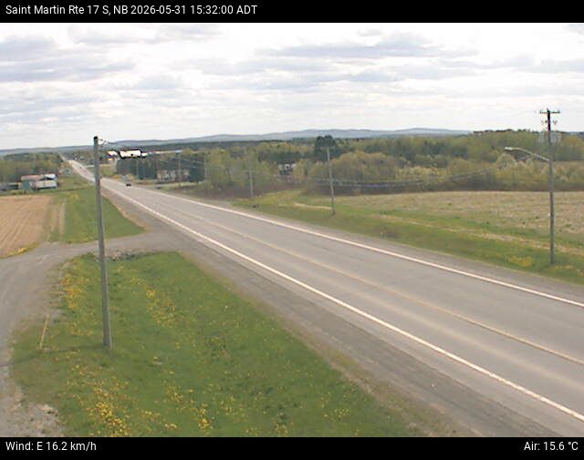 Web Cam image of St-Martin-de-Restigouche (NB Highway 17)