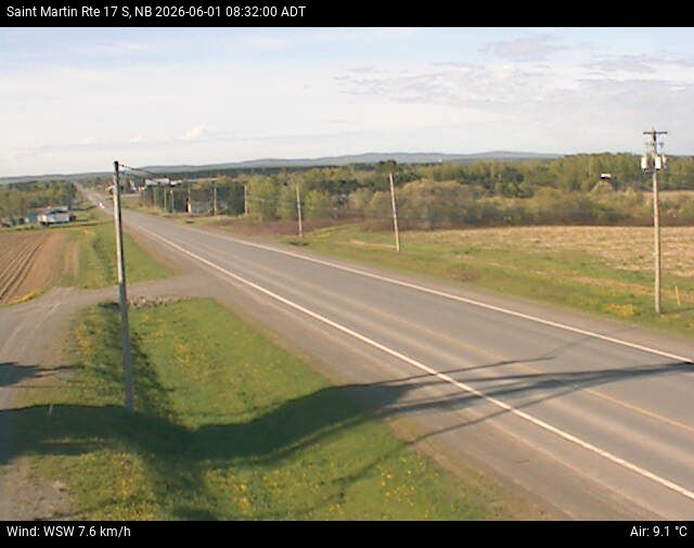 Web Cam image of St-Martin-de-Restigouche (NB Highway 17)