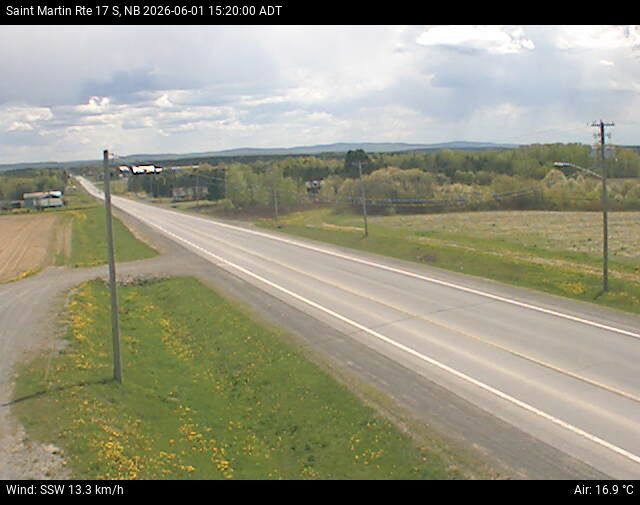 Web Cam image of St-Martin-de-Restigouche (NB Highway 17)