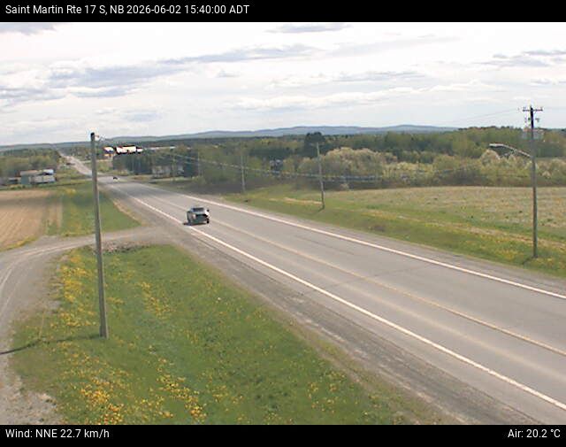 Web Cam image of St-Martin-de-Restigouche (NB Highway 17)