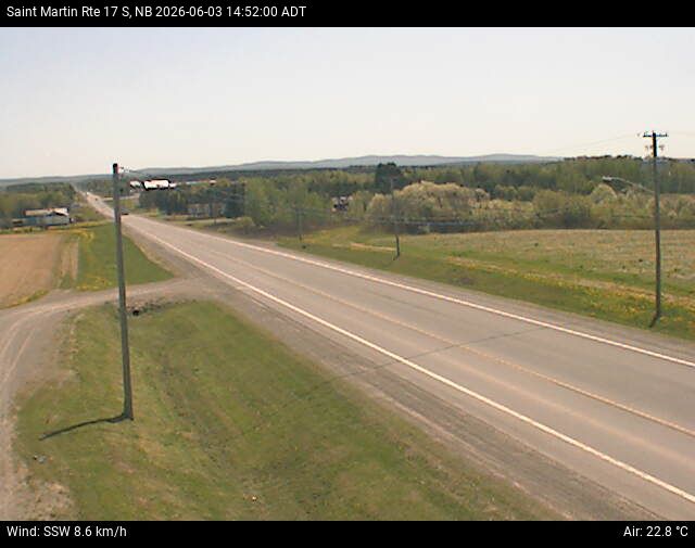 Web Cam image of St-Martin-de-Restigouche (NB Highway 17)