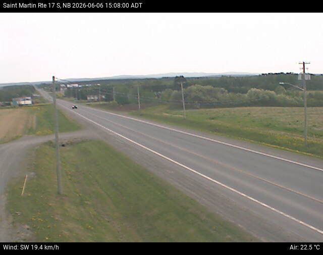 Web Cam image of St-Martin-de-Restigouche (NB Highway 17)