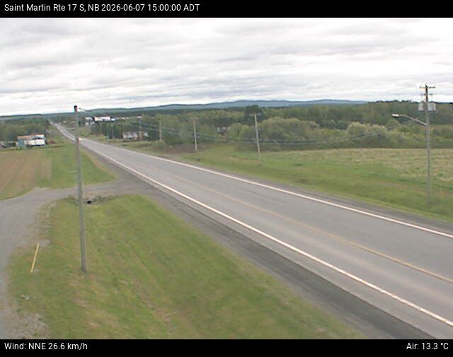 Web Cam image of St-Martin-de-Restigouche (NB Highway 17)
