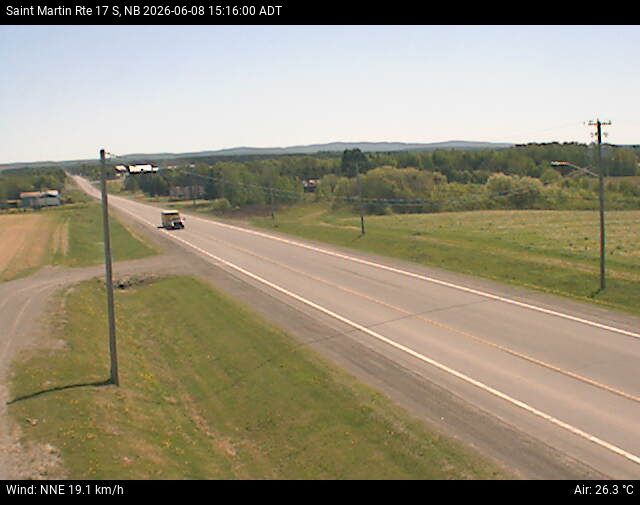 Web Cam image of St-Martin-de-Restigouche (NB Highway 17)