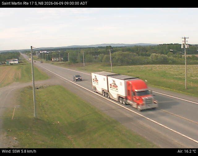 Web Cam image of St-Martin-de-Restigouche (NB Highway 17)