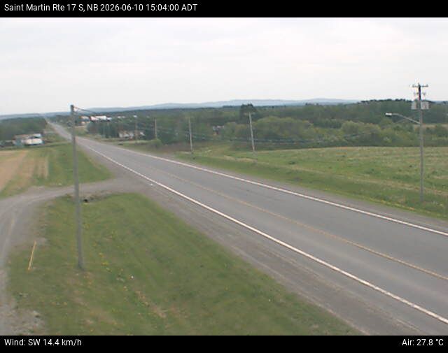 Web Cam image of St-Martin-de-Restigouche (NB Highway 17)