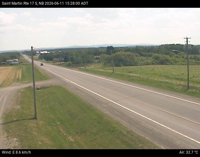 Web Cam image of St-Martin-de-Restigouche (NB Highway 17)
