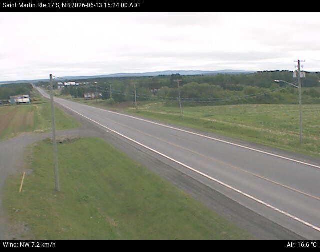 Web Cam image of St-Martin-de-Restigouche (NB Highway 17)