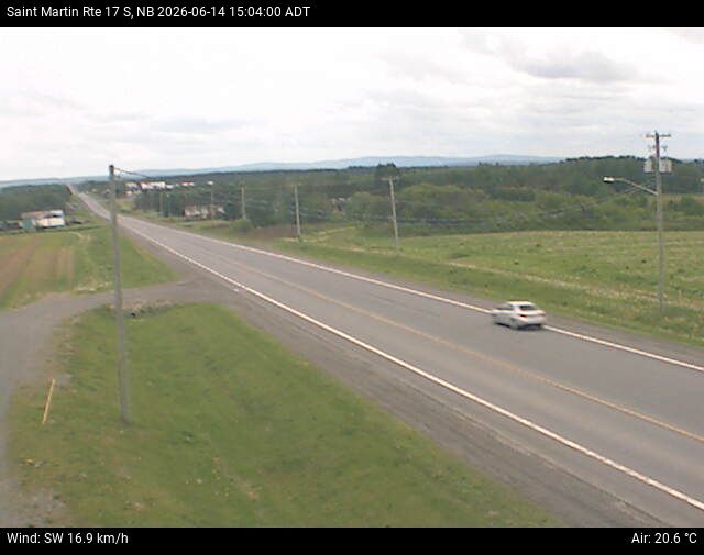 Web Cam image of St-Martin-de-Restigouche (NB Highway 17)