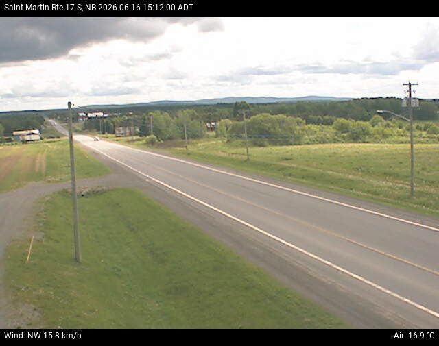 Web Cam image of St-Martin-de-Restigouche (NB Highway 17)