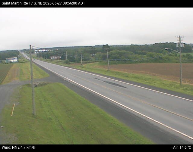 Web Cam image of St-Martin-de-Restigouche (NB Highway 17)