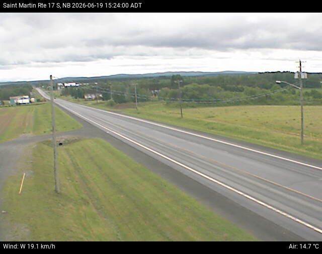 Web Cam image of St-Martin-de-Restigouche (NB Highway 17)
