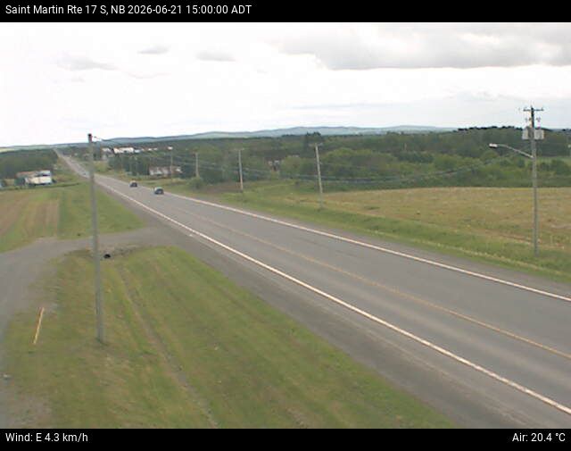 Web Cam image of St-Martin-de-Restigouche (NB Highway 17)