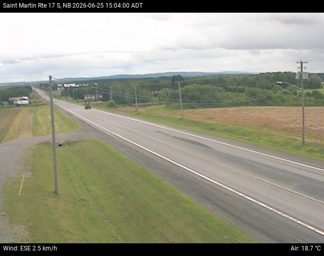 Web Cam image of St-Martin-de-Restigouche (NB Highway 17)