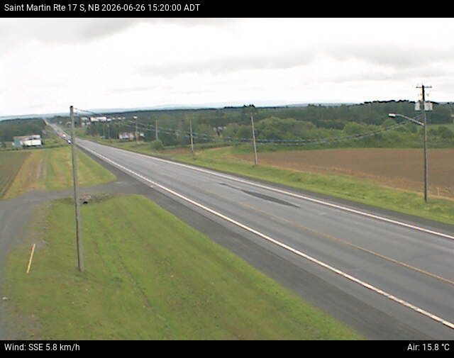 Web Cam image of St-Martin-de-Restigouche (NB Highway 17)