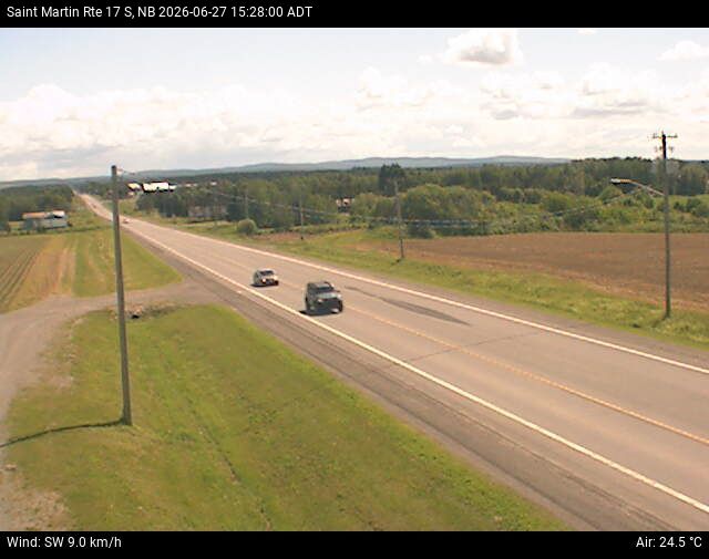 Web Cam image of St-Martin-de-Restigouche (NB Highway 17)