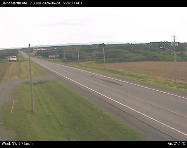 Web Cam image of St-Martin-de-Restigouche (NB Highway 17)