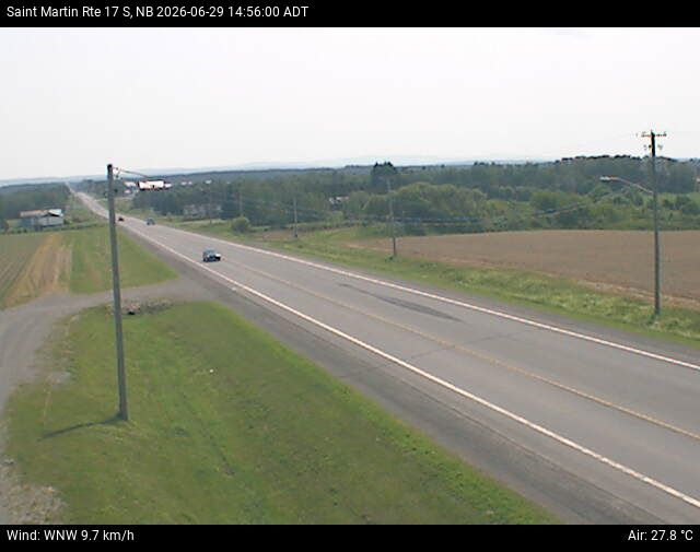 Web Cam image of St-Martin-de-Restigouche (NB Highway 17)