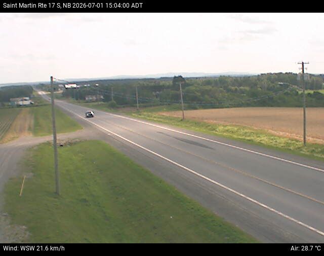 Web Cam image of St-Martin-de-Restigouche (NB Highway 17)