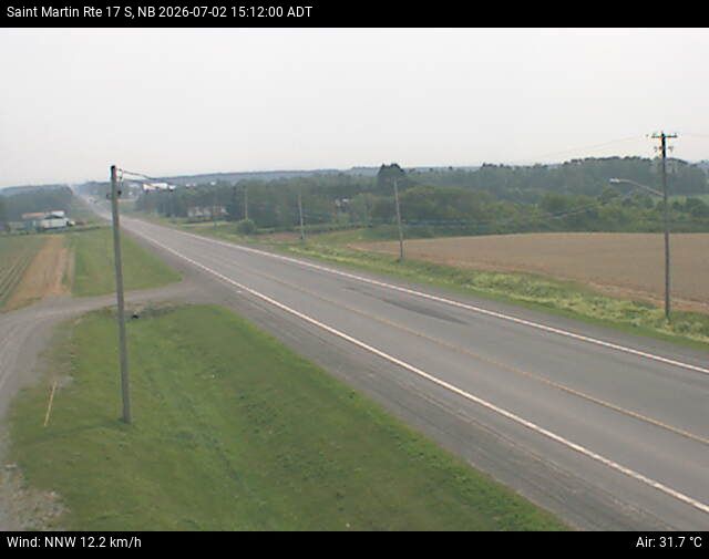 Web Cam image of St-Martin-de-Restigouche (NB Highway 17)