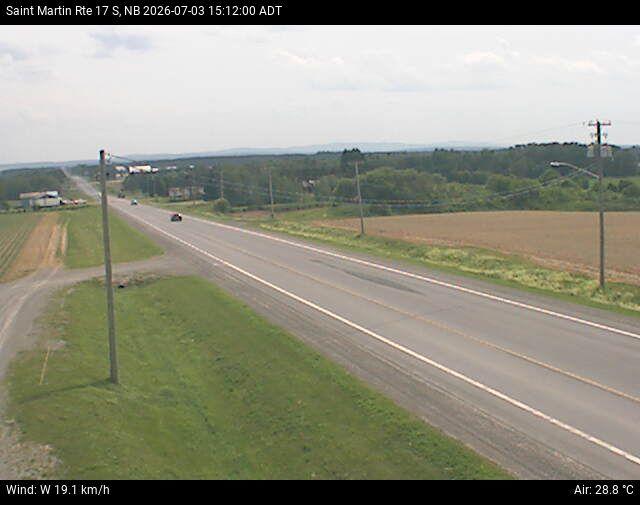 Web Cam image of St-Martin-de-Restigouche (NB Highway 17)