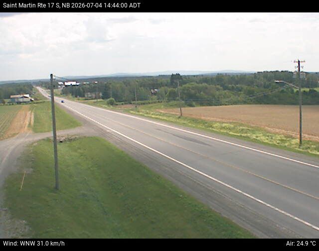 Web Cam image of St-Martin-de-Restigouche (NB Highway 17)