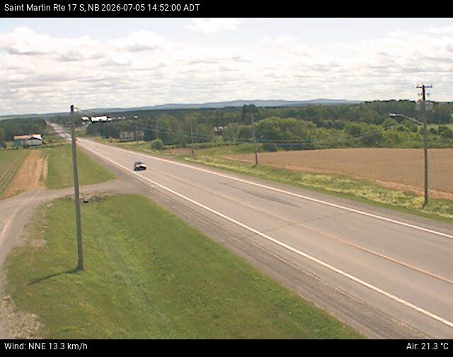 Web Cam image of St-Martin-de-Restigouche (NB Highway 17)