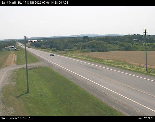 Web Cam image of St-Martin-de-Restigouche (NB Highway 17)