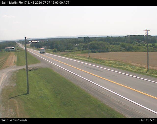 Web Cam image of St-Martin-de-Restigouche (NB Highway 17)