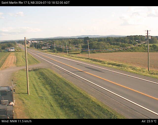 Web Cam image of St-Martin-de-Restigouche (NB Highway 17)