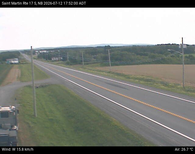 Web Cam image of St-Martin-de-Restigouche (NB Highway 17)