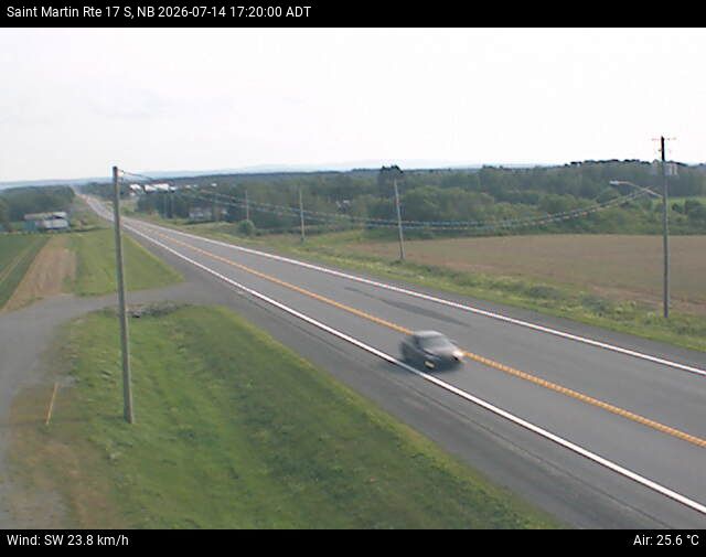 Web Cam image of St-Martin-de-Restigouche (NB Highway 17)