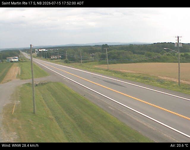 Web Cam image of St-Martin-de-Restigouche (NB Highway 17)