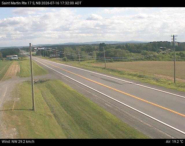Web Cam image of St-Martin-de-Restigouche (NB Highway 17)