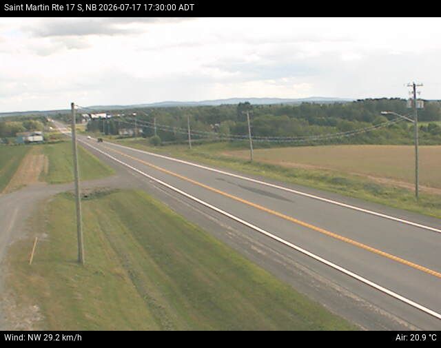 Web Cam image of St-Martin-de-Restigouche (NB Highway 17)