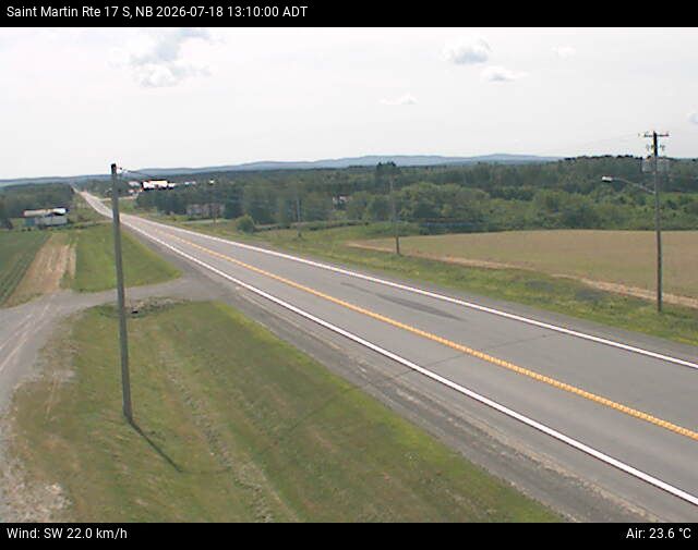 Web Cam image of St-Martin-de-Restigouche (NB Highway 17)
