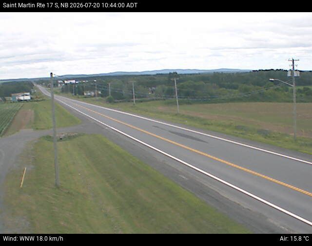 Web Cam image of St-Martin-de-Restigouche (NB Highway 17)