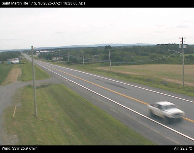 Web Cam image of St-Martin-de-Restigouche (NB Highway 17)