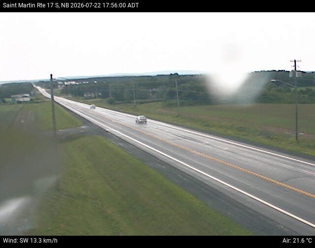 Web Cam image of St-Martin-de-Restigouche (NB Highway 17)