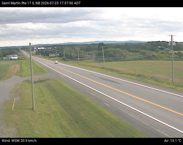 Web Cam image of St-Martin-de-Restigouche (NB Highway 17)