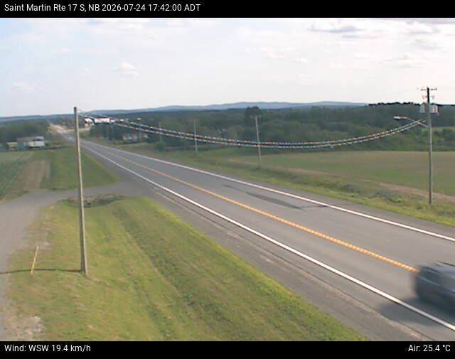 Web Cam image of St-Martin-de-Restigouche (NB Highway 17)