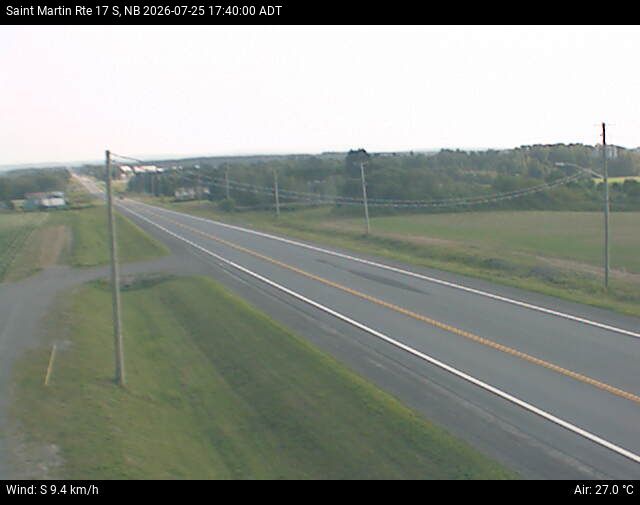 Web Cam image of St-Martin-de-Restigouche (NB Highway 17)