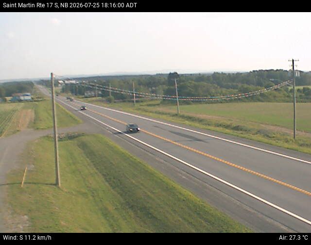 Web Cam image of St-Martin-de-Restigouche (NB Highway 17)