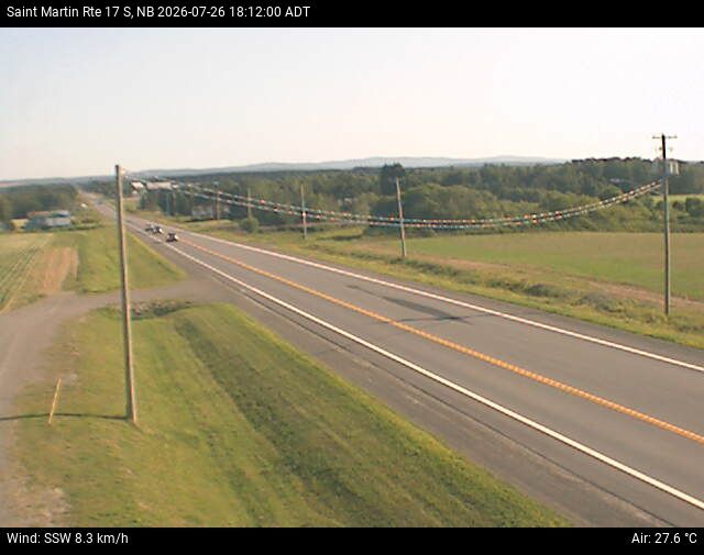 Web Cam image of St-Martin-de-Restigouche (NB Highway 17)
