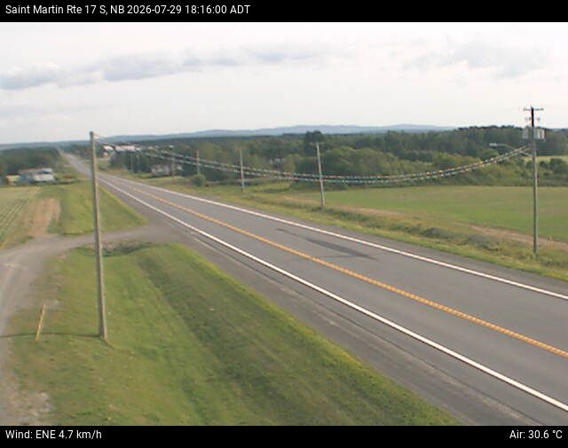 Web Cam image of St-Martin-de-Restigouche (NB Highway 17)