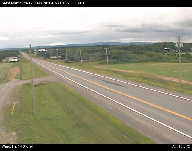 Web Cam image of St-Martin-de-Restigouche (NB Highway 17)