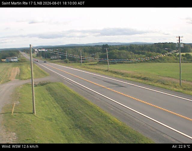 Web Cam image of St-Martin-de-Restigouche (NB Highway 17)