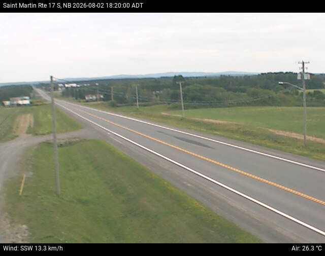 Web Cam image of St-Martin-de-Restigouche (NB Highway 17)