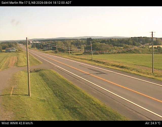 Web Cam image of St-Martin-de-Restigouche (NB Highway 17)