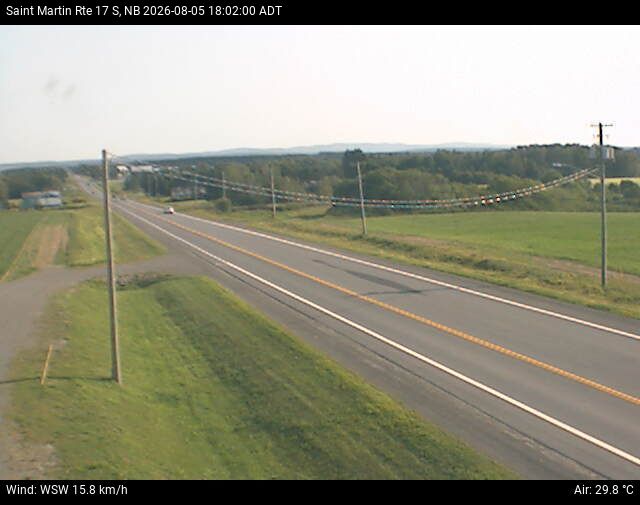 Web Cam image of St-Martin-de-Restigouche (NB Highway 17)